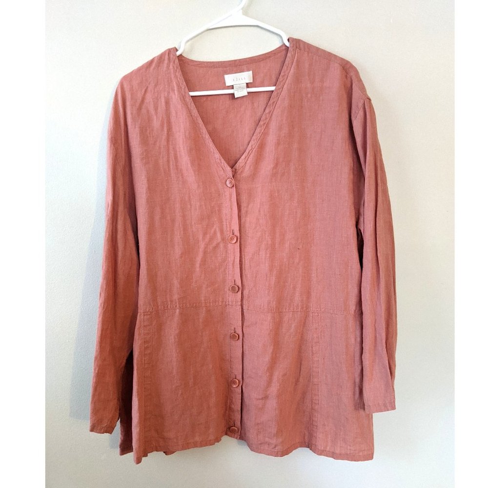 J. Jill  Coral Linen Tunic